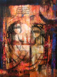 A. S. Rind, 26 x 36 Inch, Acrylic On Canvas, Figurative Painting, AC-ASR-241